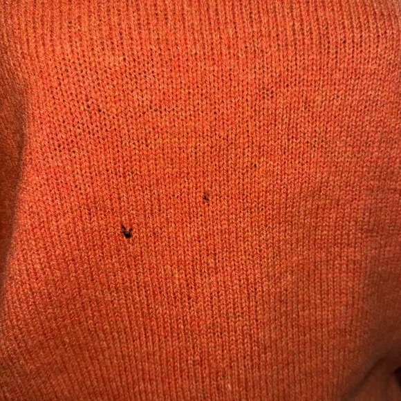 Aquascutum of London Vintage Orange Shetland Wool Crew Neck Sweater - Picture 7 of 7